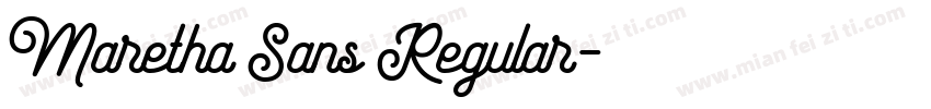 Maretha Sans Regular字体转换